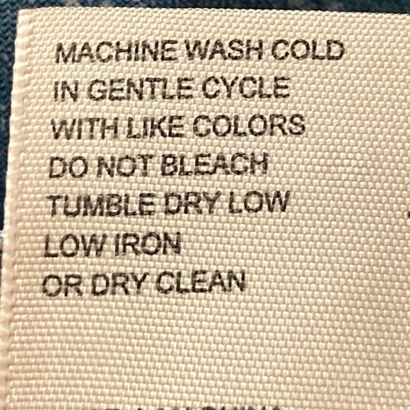 Philosophy Chambray Rainbow Print Pullover Shirt Dress Laced Neckline LG Casual - Picture 11 of 11